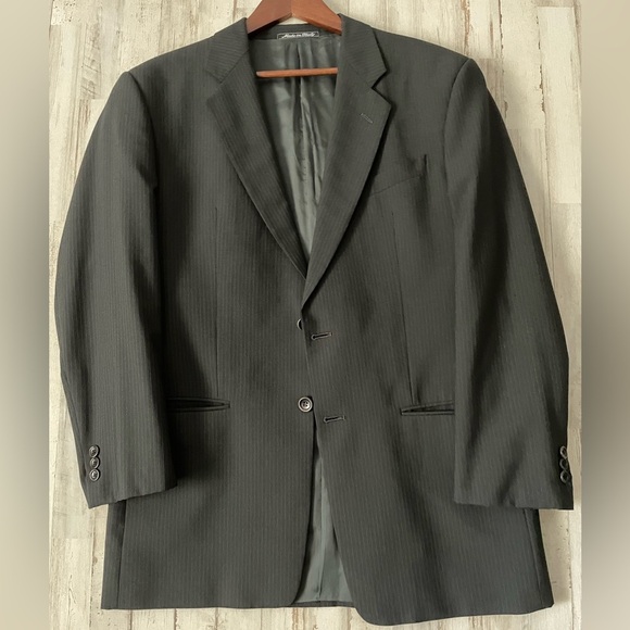 Armani Collezioni Men’sWool Blazer46 IT/36 US Made in ItalyPinstripe Classic Fit - Picture 2 of 11